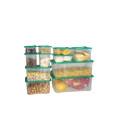17 Piece Plastic Food Storage Containers Set - Microwave & Dishwasher Safe