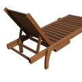 Wooden Outdoor Sun Pool Lounger Beach Chair with Pull out Tray (Solid wood) (Please Read)