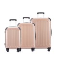 3 Piece ABS+PC Hard Luggage Trolley Bag Set (Small, Medium, Large) Second Hand