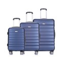 Hazlo 3 Piece Trolley ABS Hard Luggage Bag Set (Small, Medium, Large) - White