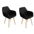 Stylish Lounge Office Armchair (Set of 2) BLACK