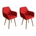 Stylish Lounge Office Armchair (Set of 2) Red