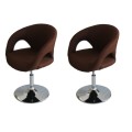 Hazlo Stylish Adjustable Swivel Lounge Office Bar Stool Armchair (Set of 2)
