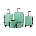 4 Piece ABS+PC Hard Luggage Trolley Suitcase Bag - Pink - Please Read