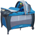 Babysmile Baby Cot Crib with Diaper Changer, Net, Toys, Canopy, Wheels and Game Entrance