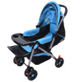 Baby Stroller Pram with Lift Up Foot Rest and Multi-position Reclining Backrest- Blue (Second Hand)
