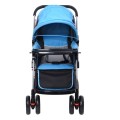 Baby Stroller Pram with Lift Up Foot Rest and Multi-position Reclining Backrest- Blue (Second Hand)