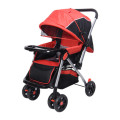 Baby Stroller Pram with Lift Up Foot Rest and Multi-position Reclining Backrest - Red (Second hand)