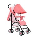 Baby Stroller Pram with Multi-position Reclining Backrest - RED