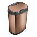 50L Automatic Motion Sensor Touchless Stainless Steel Kitchen Dustbin - Golden