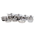 21 Piece Stainless Steel Cookware Pot Set - 7 Layer Capsuled Bottom & Thermostat
