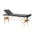 Hazlo Premium Portable Massage Table Bed - 3 Section (Wooden) - Black (Please read)
