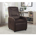 Hazlo Faux Leather Fold Back Recliner Couch Sofa Chair - Brown