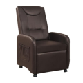 Hazlo Faux Leather Fold Back Recliner Couch Sofa Chair - Brown (Please read)
