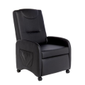 Hazlo Faux Leather Fold Back Recliner Couch Sofa Chair - Black