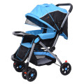 Baby Stroller Pram with Lift Up Foot Rest and Reversible handle - Blue