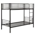 Hazlo Roma Single over Metal Bunk Bed with Ladder - Black
