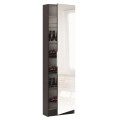 Hazlo 5 Shelves Shoe Storage Cabinet with Full Length Mirror - Black secondhand