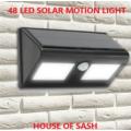 48 LED SOLAR SENSOR LIGHT / PIR MOTION DETECTION / DOUBLE PANEL / 20 AVAILABLE