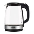 HARWA ELECTRIC GLASS KETTLE / 1.7 LITER / LED ILLUMINATED / 2 ON AUCTION / MECHANICAL LID