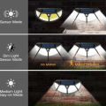 102 LED SOLAR WALL LIGHT / 3 SETTINGS / IP65 WATERPROOF / EXTREMELY BRIGHT