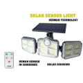 3 HEAD SOLAR WALL LIGHT WITH REMOTE