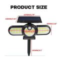 140 COB SOLAR WALL LIGHT WITH REMOTE, 3 ADJUSTABLE HEADS, 3 SETTINGS