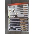 Professional 6 Pcs Knife set Stainless steel blades with Non-stick coating
