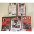 Manchester United VHS Casette Video Tapes x5 1980-1999