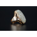 *R1 Auction* Rose Gold Oval Ring with Natural Gemstone size 7