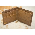 Ostrich leather men`s wallet (Brown)