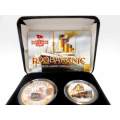 COIN SET / RMS TITANIC / 100TH ANNIVERSARY TWO COIN SET / 24KT GOLD PLATED / OobaKool