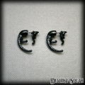 SALE! Cat Earrings with Long Tail (pair) - Black