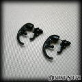 SALE! Cat Earrings with Long Tail (pair) - Black