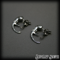 Cat Earrings with Long Tail (pair) - Silver
