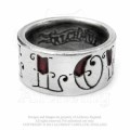Last Chance! Alchemy Gothic AG-ULR1 Love / Hate Ring -- Size: UK W | US 11 -- Fine English Pewter