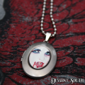 HAND CRAFTED - Deviant South Vampire Cabochon Locket on Silver Ball Chain