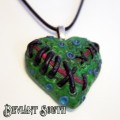 Stitched Heart Pendant Necklace