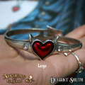 Alchemy Gothic ULFA6 Devil Heart bracelet (Size: Large)