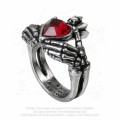 Alchemy Gothic AG-R210 Claddagh By Night ring - UK Size: T | US Size: -9
