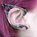 Alchemy Gothic E390R Arboreus Stud Ear-Wrap (right) -- Fine English Pewter