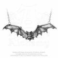 Alchemy Gothic P121 Gothic Bat pendant necklace -- Fine English Pewter