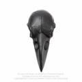 Alchemy Gothic V99B Raven Skull Hand Mirror - Black