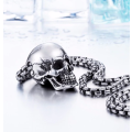 Stainless Steel Skull Pendant with 60cm Stainless Steel Chain