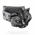 Alchemy Gothic V78B Sacred Cat Trinket Box - Silver