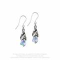 Alchemy Gothic E437C Emyrean Tear earrings (pair) - Clear Aurora
