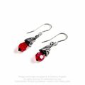 Alchemy Gothic E437R Emyrean Tear earrings (pair) - Red