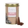 Jumbo Incense Backflow Cones Tin - Wild Rose (20)