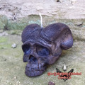 TDDCC Horned Skull Candle - Crude Black - Unscented