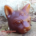 TDDCC Third Eye Cat Candle - Dragon Amber - Unscented